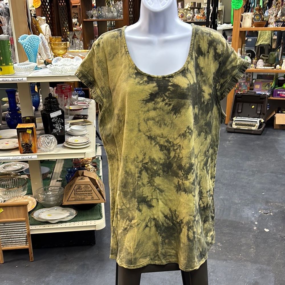 Tie-Dye Women's Top - Green
